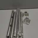 Brushed Nickel Tension Curtain Rod Shower Curtain Rods 30-76In Spring No Drilling or Screw Installation Adjustable Shower Rod for Bathroom Shower Bar for Closet Kitchen with Brackets