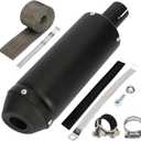 1.1'' 28mm Exhaust Muffler Pipe Kit Compatible with 125cc 110cc 90cc 50cc Dirt Bike CRF50 SSR Tao tao Coolster Apollo, Universal Motorcycle Slip on Muffler for ATV Mini Bike Quad 4 Wheeler (Black)