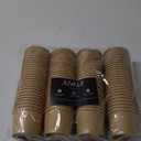 Juvale Pack of 100 Disposable Paper Ice Cream Cups, Dessert Bowls for Sundae Bar, Frozen Yogurt (Brown, 5 oz Sundae Cups)