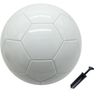 Soccer Ball Size 3 4 5 Pure Color DIY Kids Boy Gift Painting Together with Parents Grandparents or Kindergarten Teacher (White)