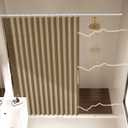 AJAZZ Magnetic Folding Shower Curtains Acordion Shower Curtain Fabric Polyester Waterproof Shower Curtains Suitable for Family Hotel Homestay Bathroom (Brown,77" W x 72" L) 1 Panel