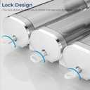 Shampoo and Conditioner Dispenser, Pollock Shower Soap Dispenser 3 Chamber No Drill, Wall Mounted Shampoo Body Wash Conditioner for Bathroom Large Capacity Silver