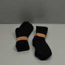 Kids Classics Crew Socks 10 Pairs Child Boy Girls Athletic Cotton Basic School Uniform Breathable Casual Sports Socks (9-12 Years, Black)