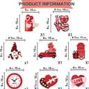Biswiter Valentines Day Decorations, NO-DIY Party Decorations Includes Glitter Happy Banner, Supplies Hanging Swirls, for Office