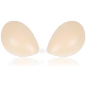 Niidor Adhesive Bra Reusable Strapless Self Silicone Bras Nude