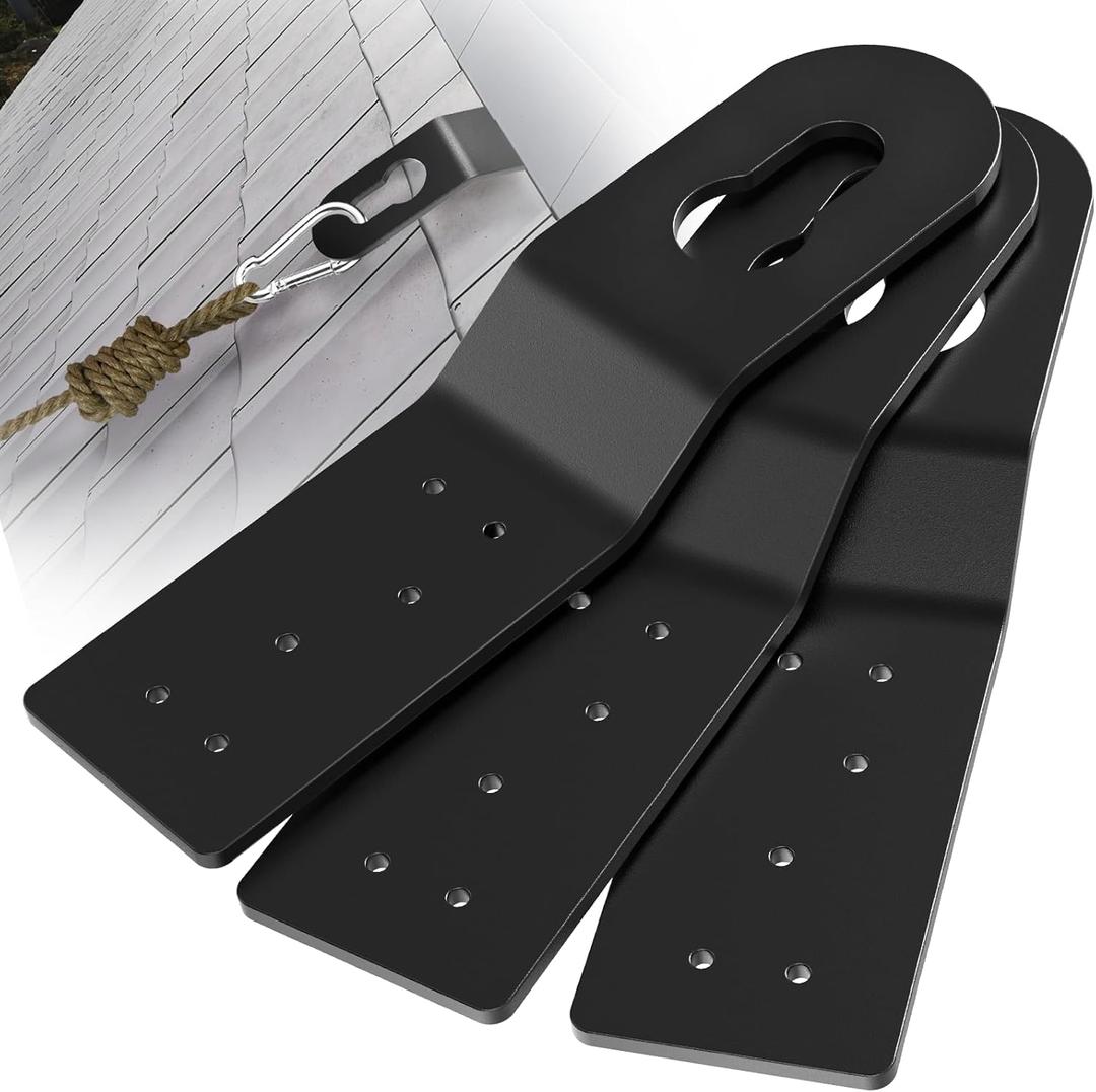 3 Pcs Roof Safety Anchor Hitch Clip, Black Roof Anchors, For Fall Protection Connects To Wood Surfaces, Permanent Roof Anchor Use With Roofing Harness, Safety Ropes And Other Roof Safety Equipment