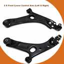 Front Lower Suspension & Steering Kit 10 PCS, Fit for Kia Sportage 2011-2013, for Hyundai Tucson 2010-2013, Control Arm with Ball Joint, Sway Bar Link, Inner & Outer Tie Rod End, Rack Bellows