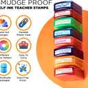 Teacher Stamps for Classroom Grading  8PCS Self-Inking Rectangular Teacher Stamp Colorful Stamps for Teachers with Motivational Messages Perfect Classroom Supplies & Gifts for Homeschool