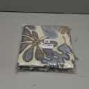 Mika Home Set of 2 Jacquard Tropical Leaf Pattern Throw Pillow Covers Decorative Pillowcase 20X20 Inches,Blue Cream