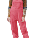 Meikulo Girls Fleece Overalls Kids Warm Winter Loose Casual Jumpsuits with Pockets 10-12Y