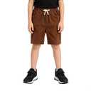 Buytop Boy's Corduroy Hiking Cargo Shorts Lightweight Kids Workout Shorts Casual Elastic Waistband Drawstring Girls Jogging Short with Multi Pockets(W1566Black-14)