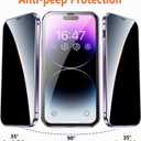 Magnetic Privacy Case for iPhone 14 Pro Max,Anti Peeping Tempered Glass Screen Protector Double Sided Protection Full Body Metal Bumper Anti-spy Phone Cover Compatible with Magsafe, Black