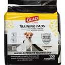 Glad for Pets Activated Carbon Puppy Training Pads with Anti-Microbial Technology, Odor Control Pee Mats for Dogs, 6-Layer Leak-Proof Heavy Duty Indoor Potty Pads, 23 x 23 Inches, 100 Count