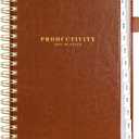 SUNEE 2026 Planner 5.9" x 8.3"  Dated Productivity Planner for Time Management - Daily,Weekly & Monthly Planner to Achieve Goals - Planner 2026 dated from January 2026  December 2026,Brown