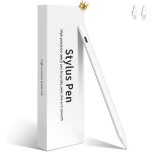 Stylus Pen for iPad, Compatible with Apple iPad 2018-2025,Pencil P6th-10th Generation-2X Fast Charge Compatible with Apple iPad Pro 11"/12.9"/M4, iPad Air 3/4/5/M2, iPad mini 5/6 Gen-White