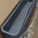 6 Pack Silicone Drawer Organizer for Kitchen, DIY Free Combination Silverware Organizer, Utensil Drawer Organizer, Moisture-proof and Heat-resistant up to 200C, Anti-slip Design (Grey)