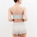 100% Cotton Womens Boyshorts Underwear, Super Soft, Lightweight, Stretchy, Sensitive Skin, Made in Japan (Gray) Medium