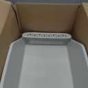 Large Cat Litter Box with High Sides, Cat Litter Pan for Indoor Big Cats, Open Top High Wall Kitty Litter Box with Low Entry for Kitten & Senior Cat, Easy to Clean, Anti-Splashing (Grey)