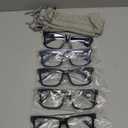 Eyekepper 5-pack Oversized Reading Glasses Square Large Frame Readers for Men and Women - 3 Black and 2 Blue +2.25