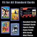 200 Card Sleeves Toploads for Cards,3" x 4" Baseball Card Protectors,Premium Standard Size Trading Hard Plastic Card Holder for Sports Football Cards(100 Hard Protectors +100 Soft Sleeves)