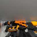 Slot Car Race Track Sets with 4 Slot Cars, Electric Race Car Track Include Slope Circular Overpass Track, Dual Racing Game Featuring Flash Bridge and Pendulum, Gifts Toys for Boys Kids Age 6 7 8-12