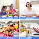 12pc Multicolor Salad Dressing Containers 1.69oz Small Salad Dressing Cups with Lids Stainless Steel Condiment Containers Reusable Sauce Containers for Kitchen Picnic Travel Meal Prep