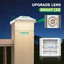 Solar Post Cap Lights Outdoor 12 Pack - Waterproof Solar Fence Post Lights Fit 4x4 Wooden/Vinyl Posts, White Solar Deck Post Lights Emit Warm White For Outside, Deck Fence/Backyard/Stair Railing/Porch