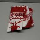 JOYIN 6 Pack 18" Christmas Knit Stockings, Large Rustic Yarn Xmas Stockings Bulk, Cable Knit Xmas Stockings with Snowflake Snowman Reindeer Character for Christmas Tree Fireplace Holiday Decorations