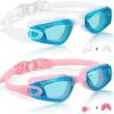 Aegend Kids Swim Goggles, Pack of 2 Swimming Goggles for Children Boys & Girls Age 3-14