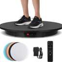 Large Photography Turntable 24inch/330lb Motorized Rotating Display Stand 360 Degree with Remote Control Electric Turntable for Products, Model Photo or Video(Black)