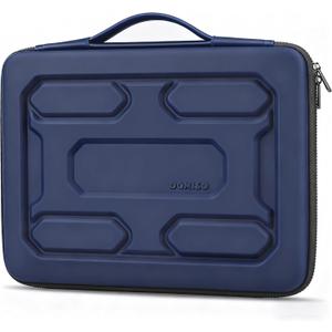 DOMISO 14 inch Laptop Sleeve with Handle Shockproof Computer Bag Waterproof EVA Protective Carrying Case for 14" ThinkPad E480/Yoga 920/13.5" Microsoft Surface Book/HP Pavilion 14 Stream 14,Dark Blue