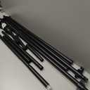Industrial Pipe Clothes Rack, Wall Mounted Black Iron Garment Bar, Multi-Purpose Hanging Rod for Closet Storage (Black)