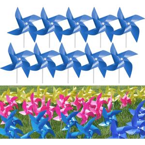 100 Pcs Pinwheels, Dark Blue Color Toy Wind Spinners and Party Favors Gifts for Kids, Outdoor Decorational Pinwheels for Yard and Garden(Dark Blue)