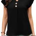 Women's Dressy Casual Shirt Sleeveless V-Neck Button Down Work Tops Business Casual Summer Tops Size M