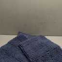 Yimobra Bathroom Rug Set 2 Piece, Soft Absorbent Chenille Bath Mat Set, Non Slip Machine Washable Quick Dry, Plush Shower Rugs for Bathroom Floor Sink Tub, Navy Blue, 62x41 inch + 82x50 inch