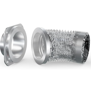 Magnetic Dryer Vent Coupling DV180 Airtight Seal Dryer Vent Connector Kit Easy to Clean Quick Connector Including a 2.6ft 4" Duct and two Clamps