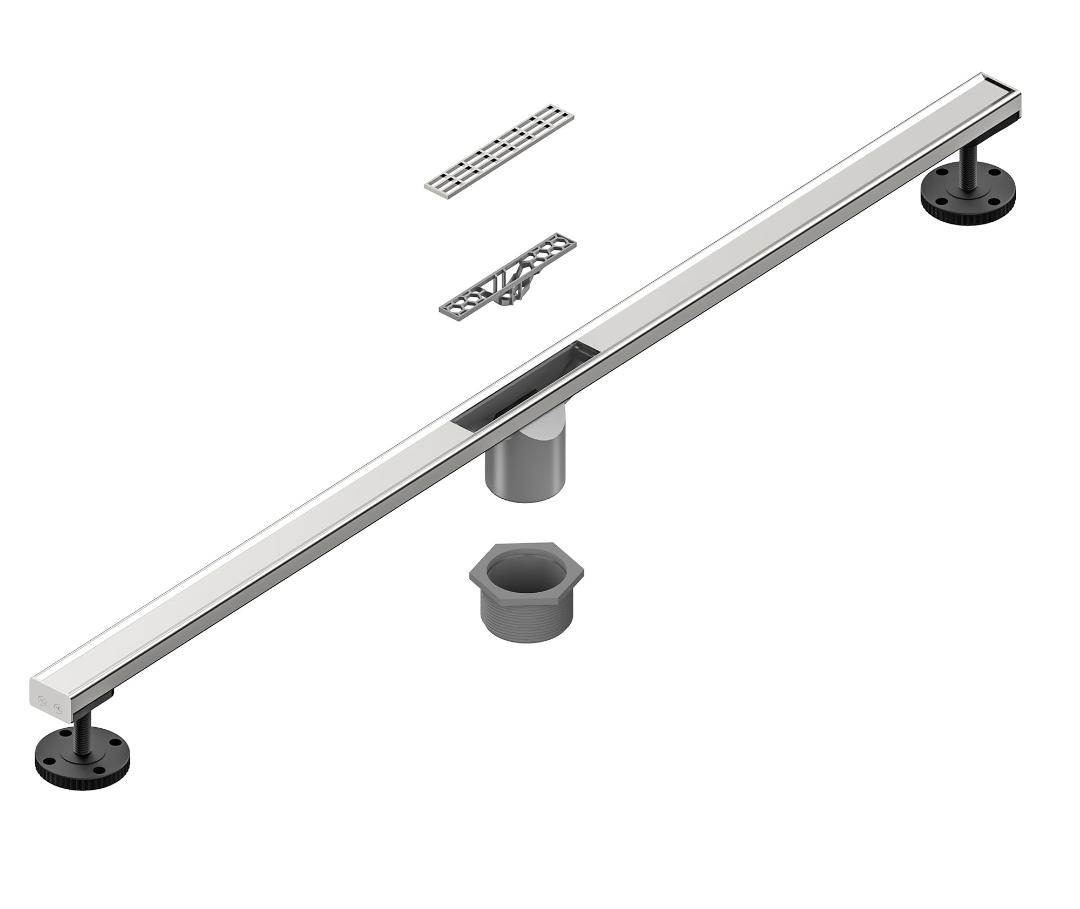 Neodrain 48 in Brushed Slim Linear Drain, Stainless Steel Slender Bathroom Drain, Balcony/Laundry Drainage，Perfect for Dry/Wet Separation Zone