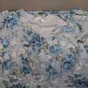 GRACE KARIN 2026 Women Summer Dress,Maxi Short Sleeve Floral Dresses,Semi Formal Flowy Wedding Guest Dress with Pocket (Blue, XL)