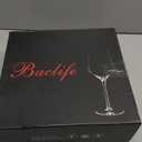 BACLIFE Hand Blown Red Wine Glasses Set of 4  15 oz Premium Crystal Wine Glasses With Long Stem  Unique Wedding Gift, Daily Use