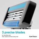Razor 3 for Men - Replaceable Cartridges for Manual Shaving Razor - 3-Blade Technology Refills - Fits Gillette Mach3 - Soft Shave Sharp Blades - Cost-effective Refill (20 refills)