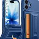 2 x Oterkin for iPhone 17 Wallet Case | 4-5 Card Holder | Stand, Blue 6.3" | RFID Blocking, Built-in Kickstand, Full Camera Protection | Heavy Duty Rugged Shockproof Phone Case for iPhone 17 6.3"