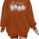 Orange Halloween Sweater Size M