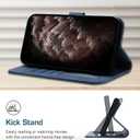 Wallet Case for Samsung Galaxy S24 Ultra, Galaxy S24 Ultra Case with Card Holder Leather Flip Case with Kickstand Magnetic Protection Compatible with Samsung Galaxy S24 Ultra Smile Blue