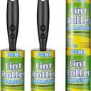 Lint Rollers for Pet Hair Extra Sticky, Pet Hair Remover Set Brush for Dog & Cat Hair Removal, Clothes, Furniture, 2 Handles with 4 Refills, 240 Total Sheets