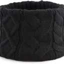 JANGANNSA Winter Kids Scarf Warm Children Neck Warmer Reversible Boys Girls Knitted Scarves (Black)