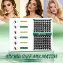 Lash Clusters 96pcs Individual Lashes Y02 D Curl 10-18MIX Cluster Lashes KEYYOU Volume Wispy Lash Extension Soft&Comfortable Easy DIY at Home(Y02,D-10-18MIX)