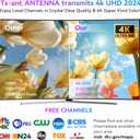 2024 Upgraded TV Antenna Up 1000+ Miles, Antenna Tv Digital HD Indoor Outdoor Digital Antenna for All TVs Support 4K 1080P HD Powerful TV Antenna with Amplifier Signal Booster & Thick Coax Cable