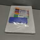 Set of 12 Small White Board Dry Erase Boards Classroom Pack 9" x12 Double Sided Personal Whiteboards for Students Teachers School Supplies Lapboards Mini Whiteboard Erasers Incl and Colors Pens