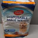 Simple Solution Disposable Male Wraps, Absorbent Leak Proof Belly Bands for Dogs, Incontinence Aid, Puppy Training, Marking Control, and Travel Protection, Toy Dogs, 914 Inch Waist, 30 Count