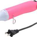 2 x Heat Gun, Hot Air Gun Tools Shrink Gun with Stand For DIY Embossing And Drying Paint Multi-Purpose Electric Heating Nozzle 300W 110V (Pink,White)